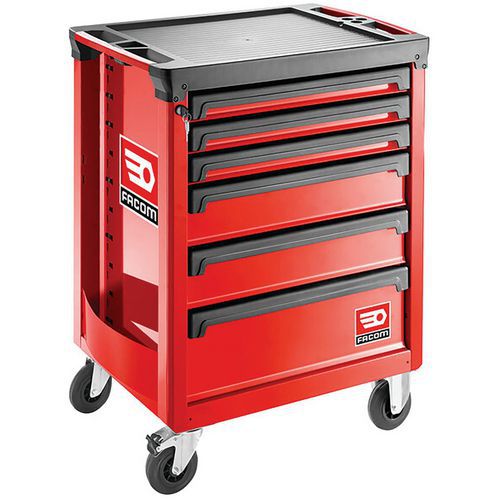 Carrello portattrezzi Roll M3 6 cassetti rosso - Facom,
