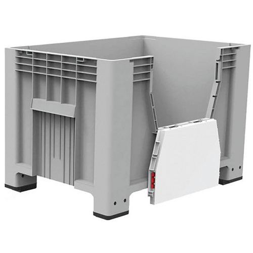 Cassa-pallet in plastica con portello di accesso - 510 L,