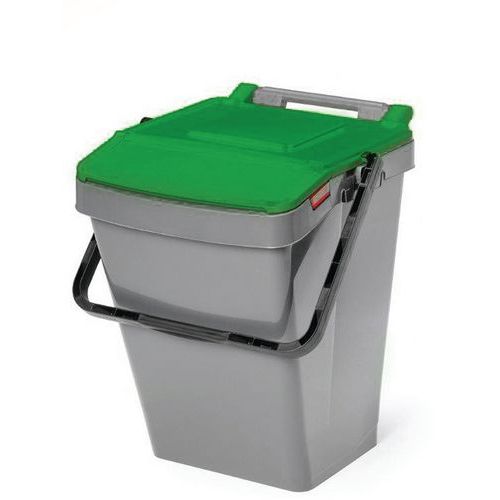 Contenitore Easy Twin - 40 L coperchio verde,