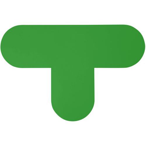 Autoadesivo per marcatura a terra a T 200x300 mm verde - Manutan,