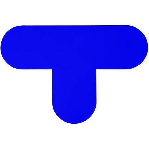 Autoadesivo per marcatura a terra a T 200x300 mm blu - Manutan,