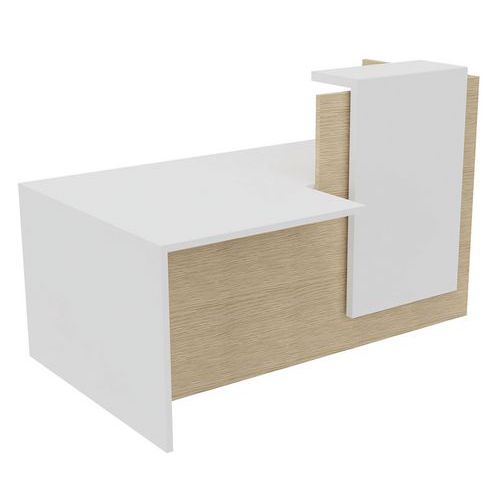 Banco reception L200 PMR Fifty Fifty bianco/rovere dx,