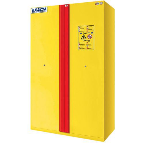 Armadio antincendio 90min-Maniglia ergonomica-2 ante-Giallo,