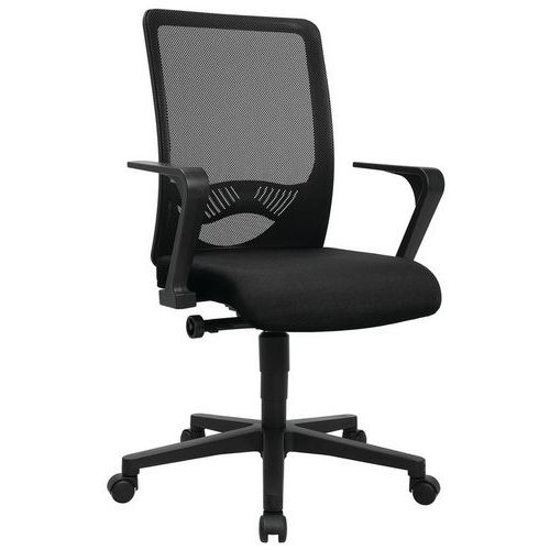Sedia da ufficio ergonomica nero Eurostar 100,