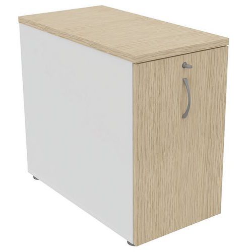 Contenitore tower P80xL42 H72cm Part/Dialogue rovere/bianco,