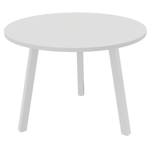 Tavolo da riunione rotondo D.100cm Partage bianco/bianco,