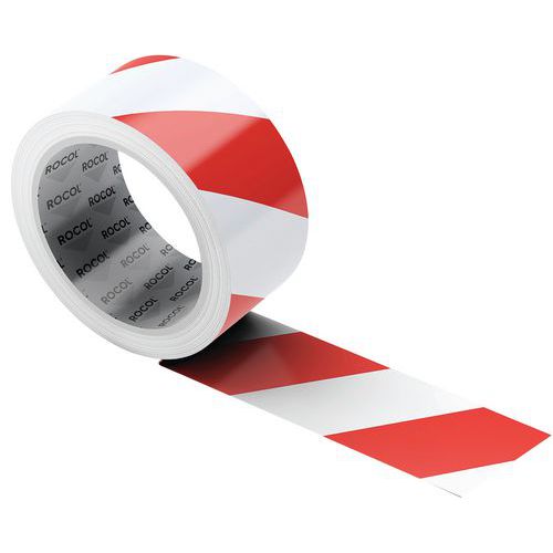 Nastro adesivo per pavimenti rosso e bianco - Rocol,