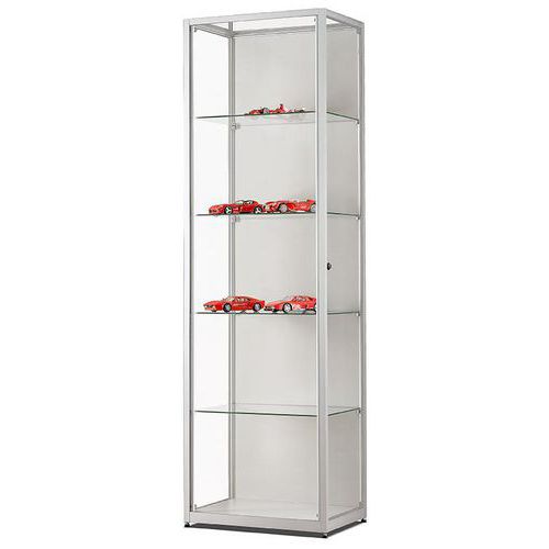 Vetrina espositiva-600 x 400 x 1984 mm-Alluminio-Manutan,