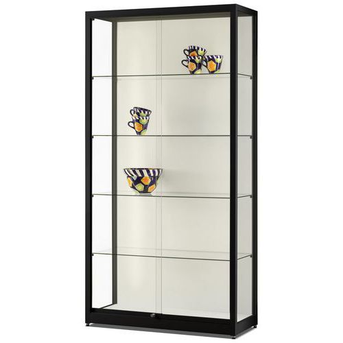 Vetrina espositiva - 1000 x 400 x 1972 mm - Nero - Manutan,
