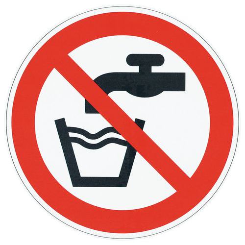 Cartello di divieto-Acqua non potabile-Alluminio-120mm,