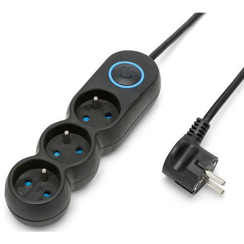 Multipresa francese, 3x16A, 1,5m H05VV-F3G1.0MM2 NF,