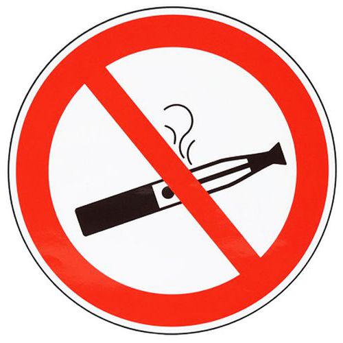Cartello Divieto di fumare sigarette elettroniche-Ades-100mm,