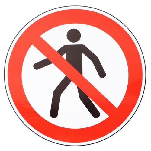 Cartello di divieto-Accesso vietato ai pedoni-Adesivo-300mm,