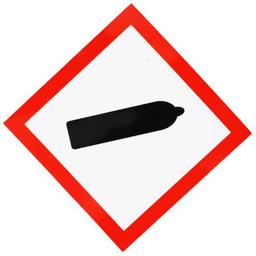 Cartello CLP-Gas compresso-Adesivo-120x120mm,