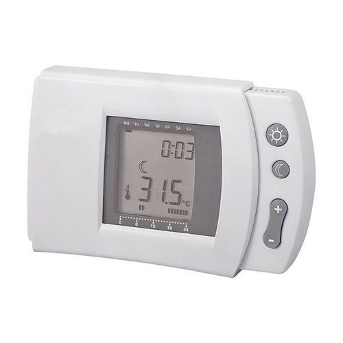 Cronotermostato digitale programmabile, caldo/freddo. Bianco,