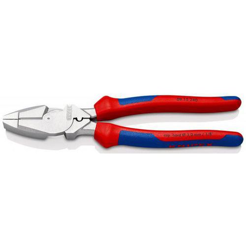 Pinza universale Lineman's con nervatura cromata - Knipex,