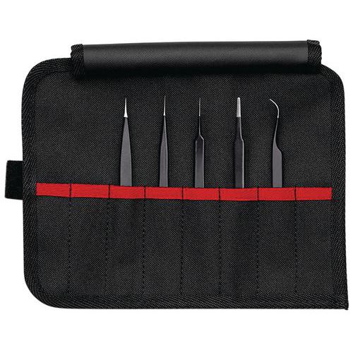 Set di 5 pinzette di precisione ESD - Knipex,