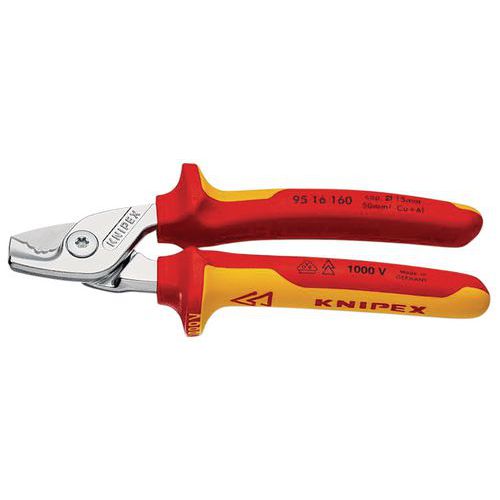 Cesoia per cavi StepCut isolata 1000 V - Knipex,