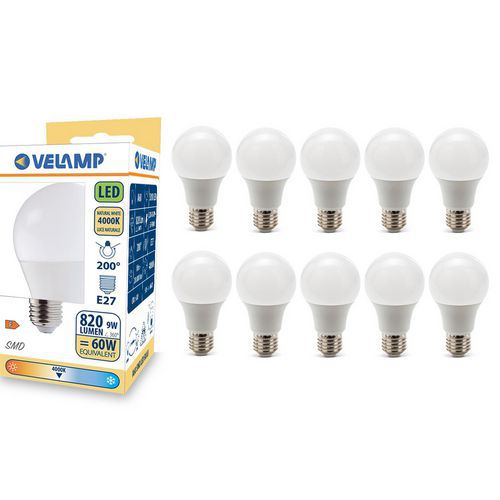Lampadina a led SMD standard A60 9W/806lm E27 4000K,