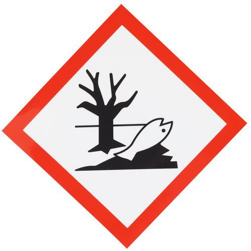 Cartello CLP-Rischio ambientale-Adesivo-120x120mm,