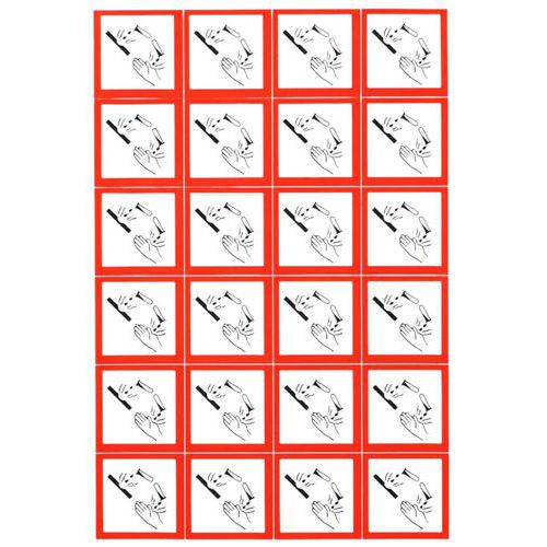 Cartello CLP-Corrosivo-Adesivo-24 per lastra-28mm,