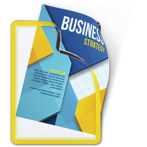 Cornice per affissione Magneto Retro magnetico A4 giallo,