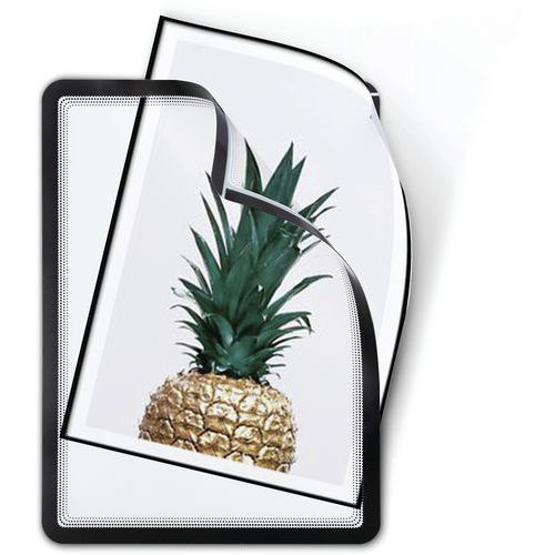 Cornice per affissione Magneto Retro magnetico A4 nero,