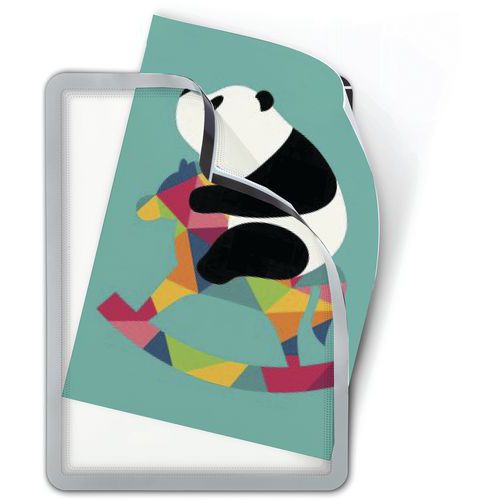 Cartellina pannello di affissione adesiva MAGNETO A4 Argento,