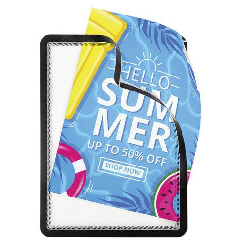 Cartellina pannello di affissione adesiva MAGNETO A3 Nero,