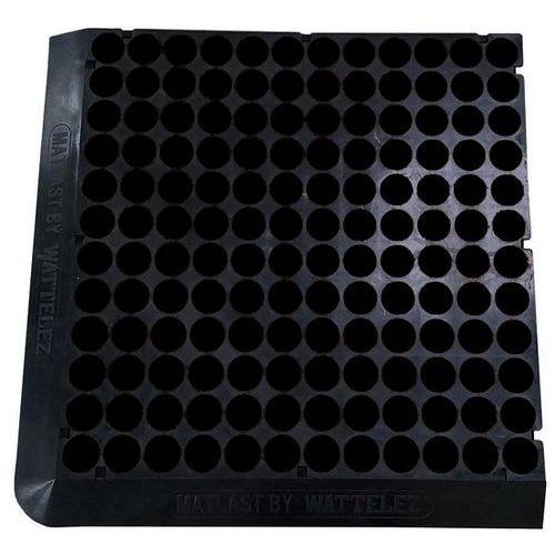 Matlast nero - 55,5x55,5 cm - Dischetto nero - 2 bordi,