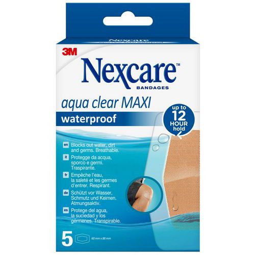 Cerotti impermeabili Nexcare™ Aqua Clear MAXI, 60mmx88mm,