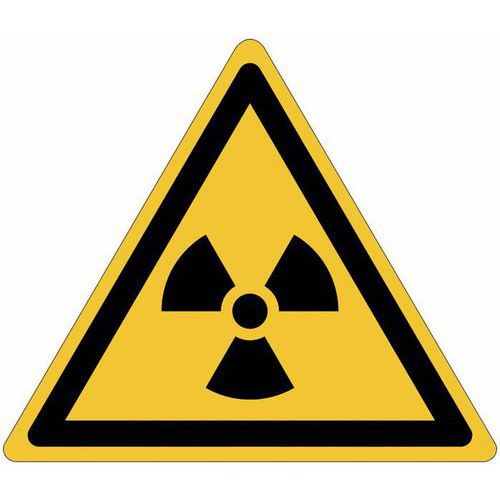 Cartello di pericolo-Sostanze radioattive-PVC-200mm,