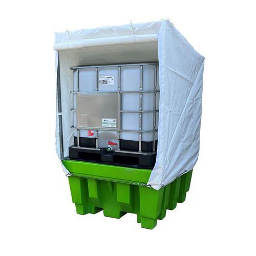 Vasca in polietilene 1 IBC - copertura in PVC,