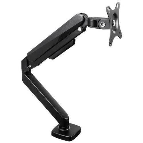 Braccio portaschermo singolo articolato ergonomico nero,