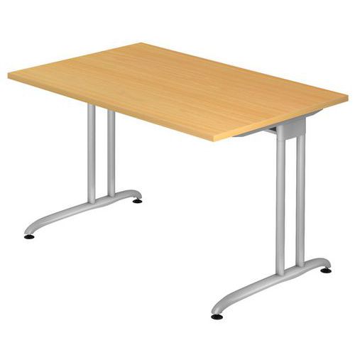 Scrivania fissa 120 cm serie B faggio,