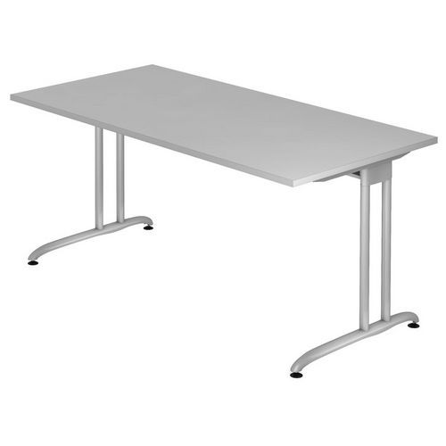 Scrivania fissa 160 cm serie B grigio,