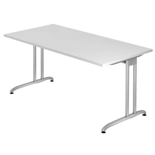 Scrivania fissa 160 cm serie B bianco,