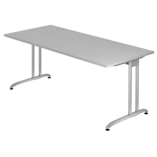 Scrivania fissa 180 cm serie B grigio,