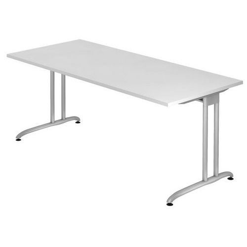 Scrivania fissa 180 cm serie B bianco,