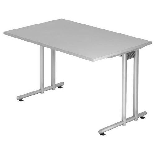 Scrivania fissa 120 cm serie N grigio,