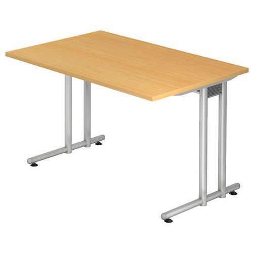 Scrivania fissa 120 cm serie N faggio,