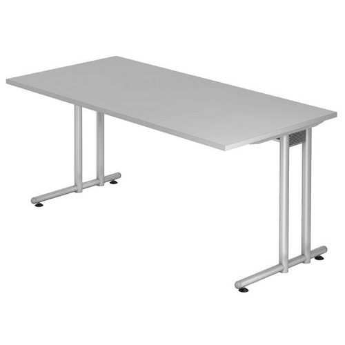 Scrivania fissa 160 cm serie N grigio,