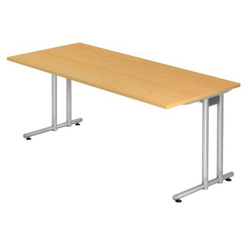 Scrivania fissa 180 cm serie N faggio,