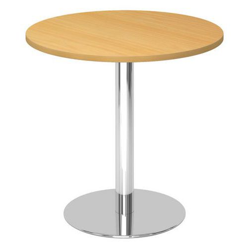 Tavolo da riunione rotondo 80 cm faggio/cromato,