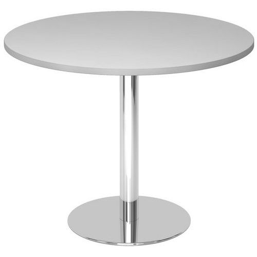 Tavolo da riunione rotondo 100 cm grigio/cromato,