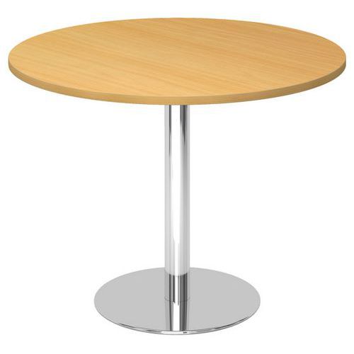 Tavolo da riunione rotondo 100 cm faggio/cromato,