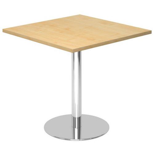 Tavolo da riunione quadrato 80x80cm faggio/cromato,