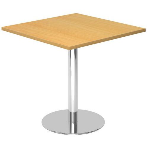 Tavolo da riunione quadrato 80x80 cm faggio/cromato,