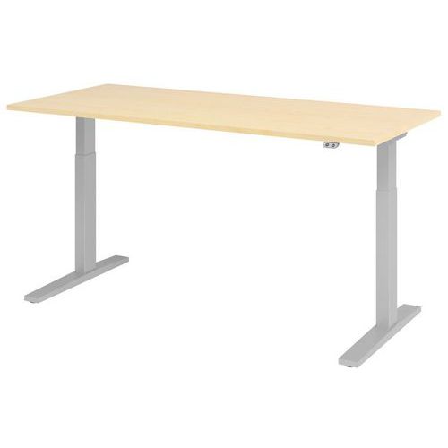 Scrivania elettrica serie XMKA 180 cm acero/alluminio,