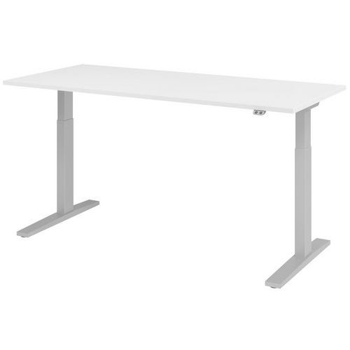 Scrivania elettrica serie XMKA 180 cm bianco/alluminio,